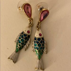 Betsey Johnson Fish Earrings